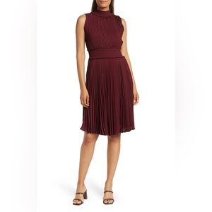 Nanette Lepore Solid Pleates Dress